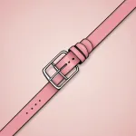 narrow pink belt image